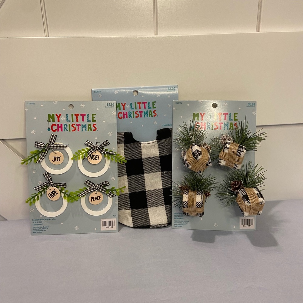 NWT My Little Christmas decorations for a miniature tree